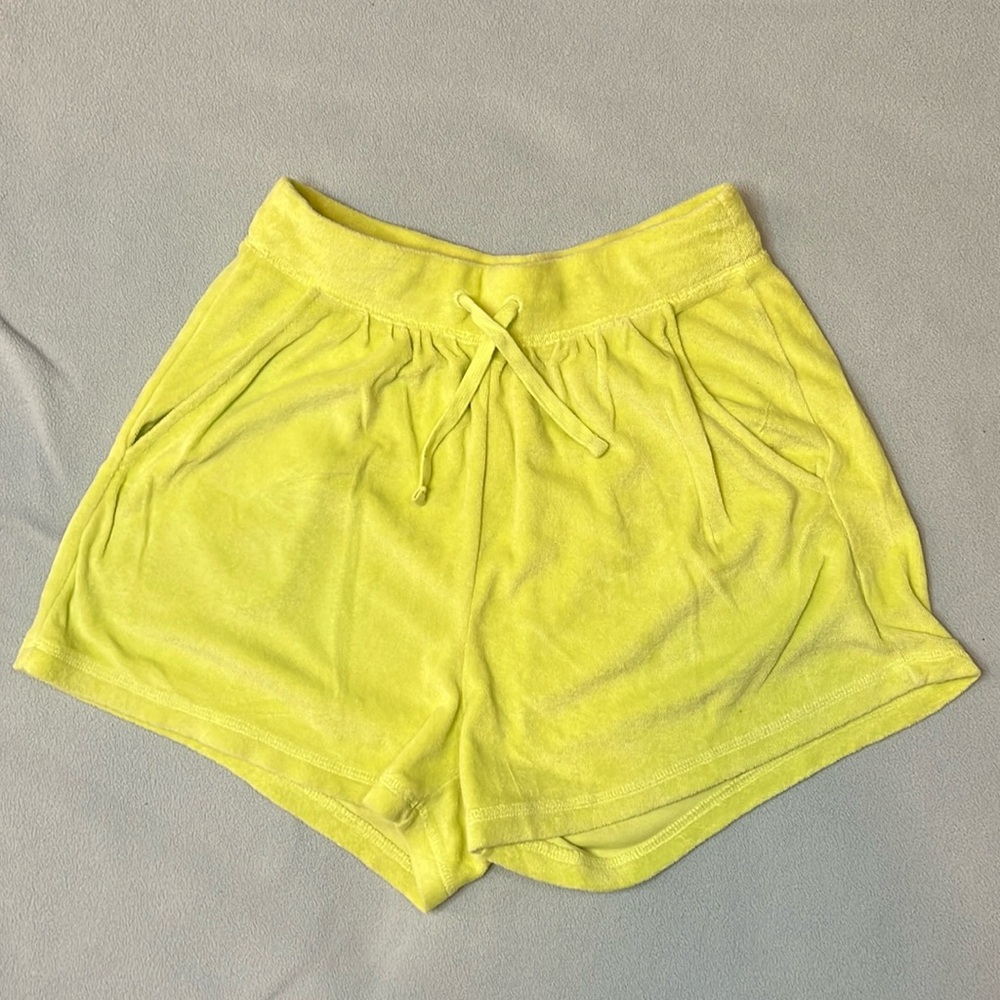 Old Navy Shorts, Neon green/yellow, size small, Towel material, stretchy, cotton